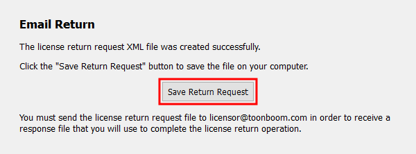 Save Return Request