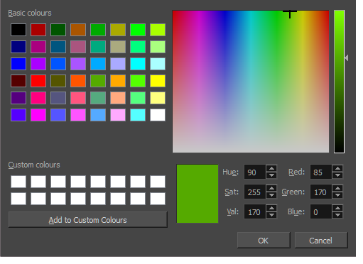Timeline View - Change Track Colour Picker