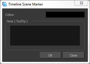 Timeline Scene Marker dialog box