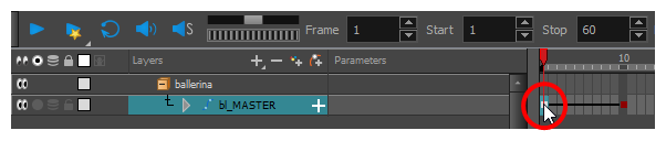 Velocidad: seleccionar fotogramas clave