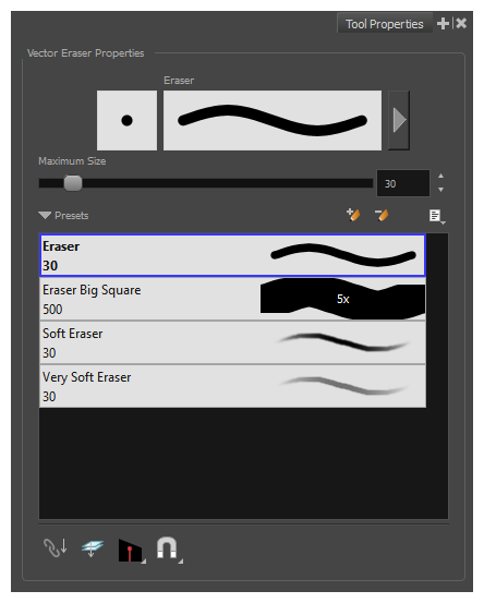Harmony 21 Premium Documentation: Eraser Tool Properties