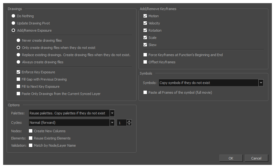 Harmony 22 Advanced Documentation: Paste Special Dialog Box
