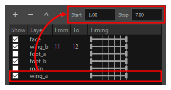 Changing the layer's duration