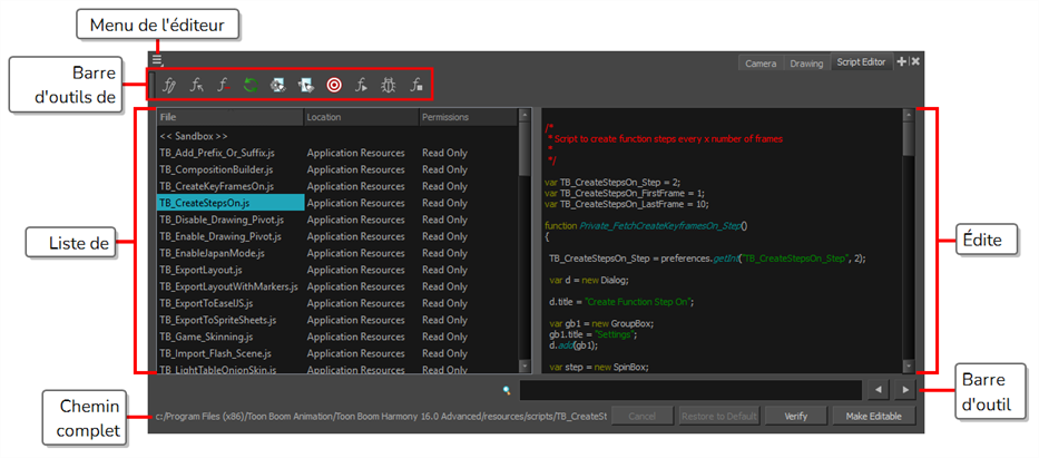 Script Editor View