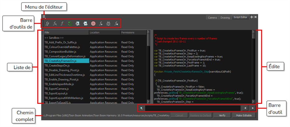 Script Editor View