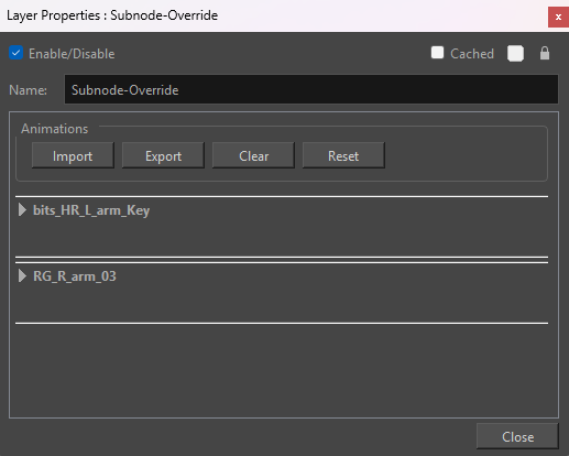 Harmony 25 Premium Documentation: Subnode Override Node