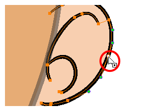 Storyboard Pro 7 Online Help: Reshaping with the Contour Editor Tool