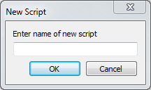 New Script Name Window