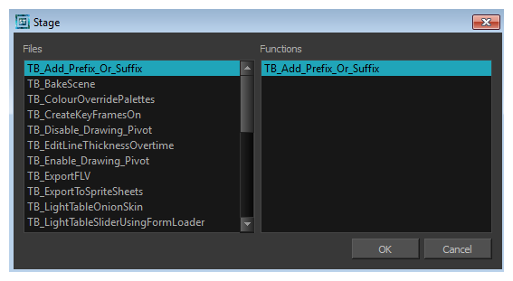Script Debugger Function List Window