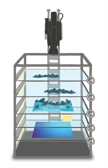 Illustration of the traditional multiplane camera