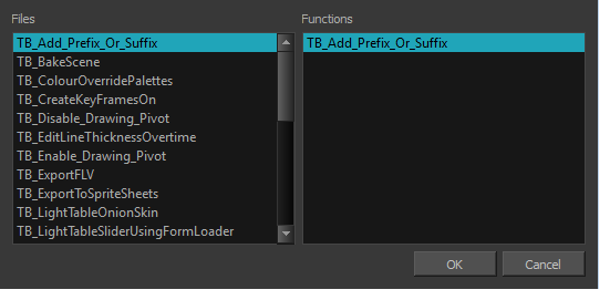 Script Debugger Function List Window