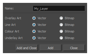 Add Drawing Layer Dialog box