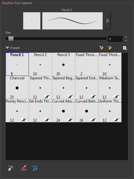 Polyline Tool Properties