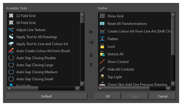 How to add a button to a toolbar in Toon Boom Harmony