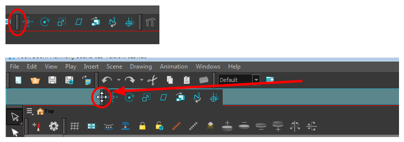 How to move a toolbar in Toon Boom Harmony
