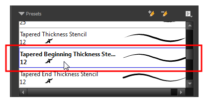 Select Preset