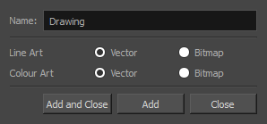 Add Drawing Layer Dialog box