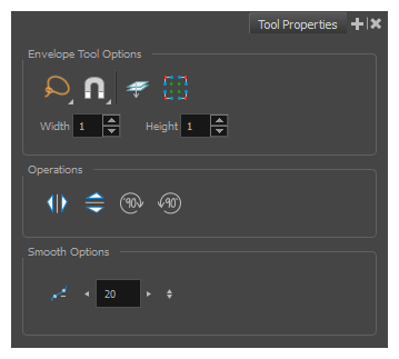 Envelope Tool Properties View