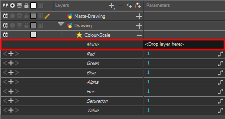 Harmony 21 Essentials Documentation: Adding a Matte Drawing to an Effect