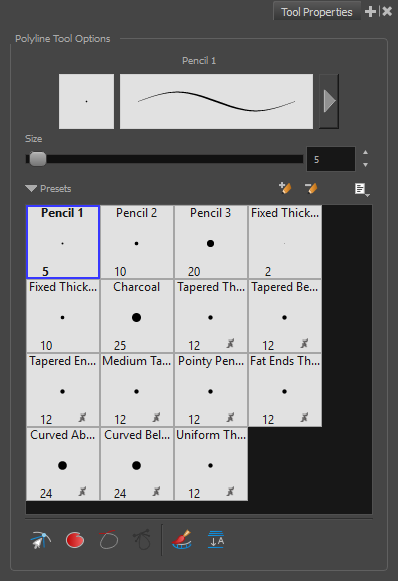 Polyline Tool Properties