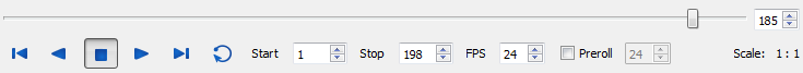 Playback toolbar