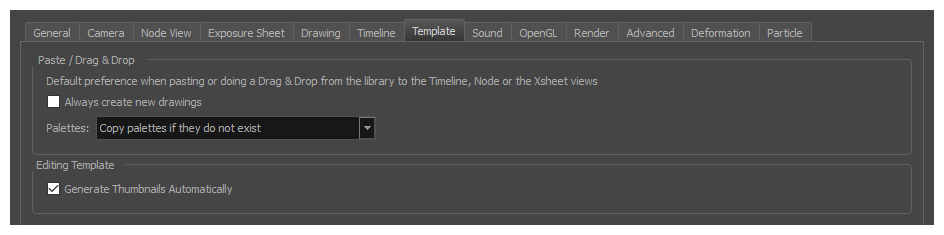 Harmony 21 Premium Documentation: Template Preferences
