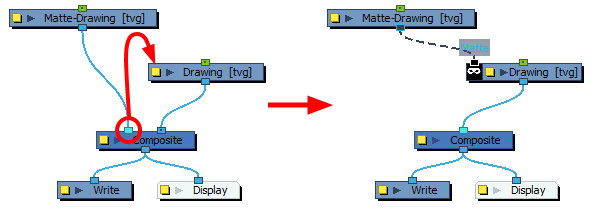 Harmony 21 Premium Documentation: Using the Matte Port of a Drawing Layer