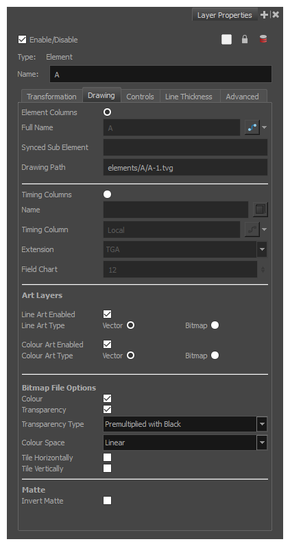Layer Properties View