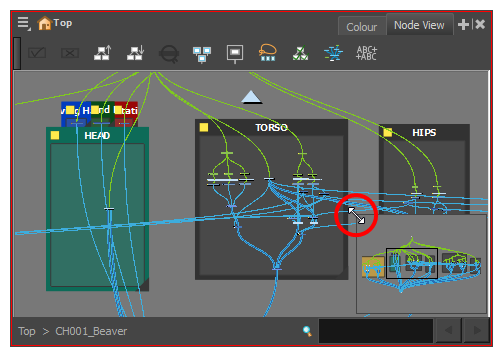 Harmony 21 Premium Documentation: Resizing the Node View Navigator