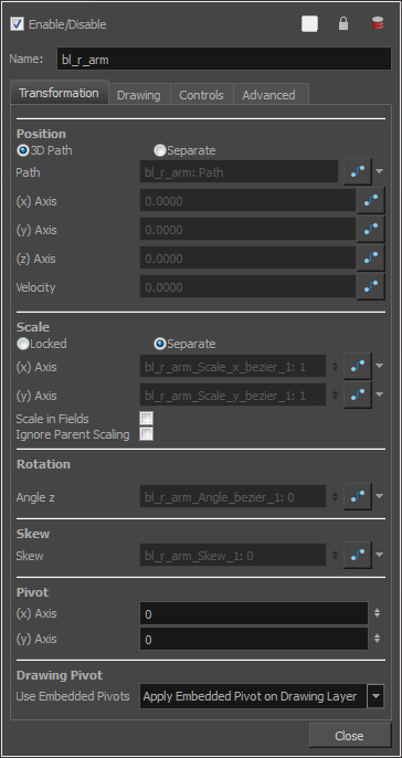 Harmony 22 Advanced Documentation: Setting Layer Parameters