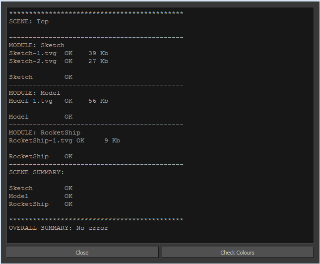 Harmony 22 Paint Documentation: Verifying a Scene's Integrity