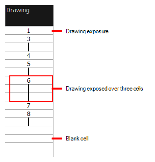 Xsheet View Drawing Exposure