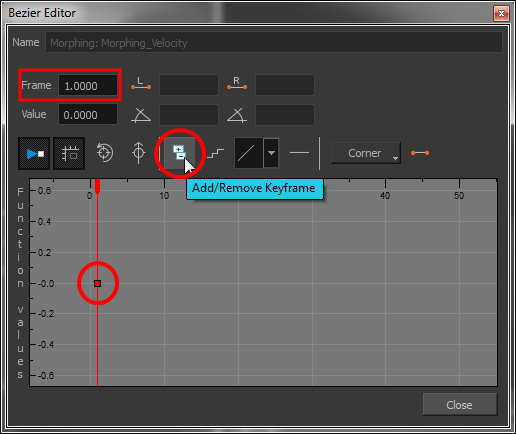 Adding a keyframe on the source drawing