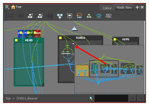 Node Viewer Computer Harmony 22 Premium Documentation: Resizing the Node View Navigator