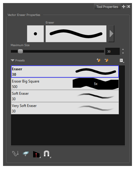 Eraser Tool Properties