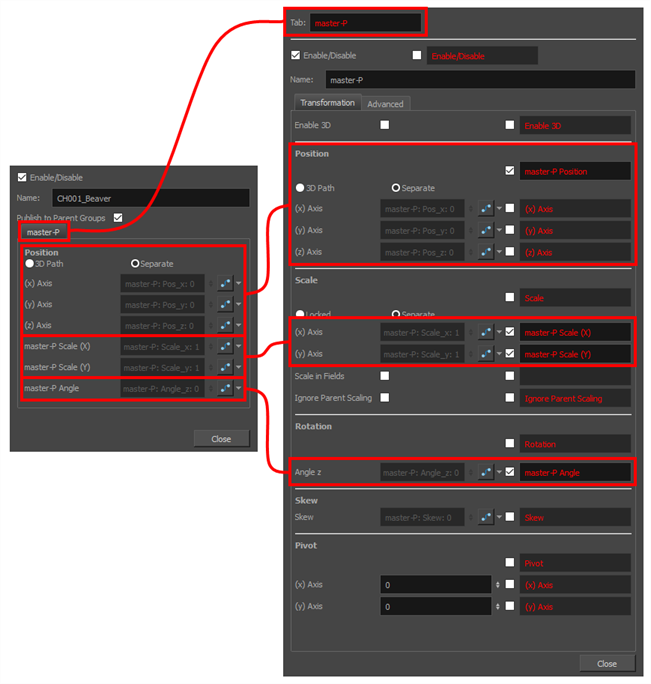 Group Layer Properties for Published Attributes