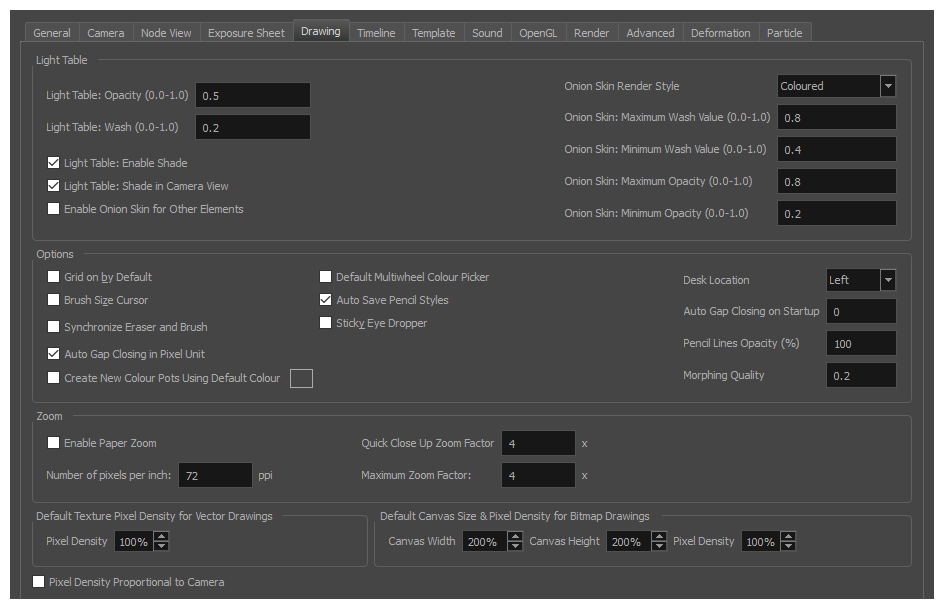 Harmony 24 Premium Documentation: Drawing Preferences