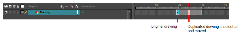 Harmony 25 Advanced Documentation: Creating Keyframes in the Timeline View