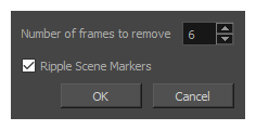 Harmony 25 Advanced Documentation: Remove Frames Dialog Box