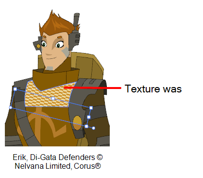 Texture is scaled and skewed