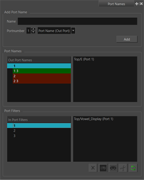 Harmony 25 Premium Documentation: Port Names View