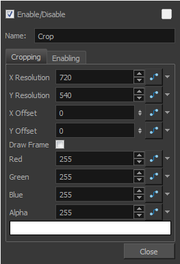 Harmony 25 Premium Documentation: Setting Up Crop Nodes