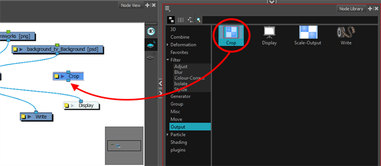 Harmony 25 Premium Documentation: Setting Up Crop Nodes