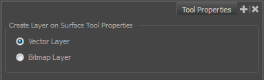 Storyboard Pro 22 Online Help: Create Layer on Surface Tool Properties