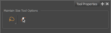 Storyboard Pro 22 Online Help: Maintain Size Tool Properties