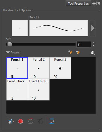 Storyboard Pro 22 Online Help: Polyline Tool Properties
