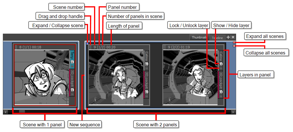 Storyboard Pro 25 Online Help: About the User Interface