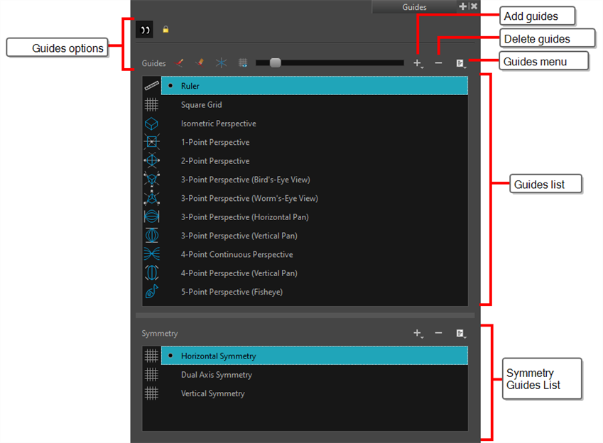 Storyboard Pro 25 Online Help: Guides View