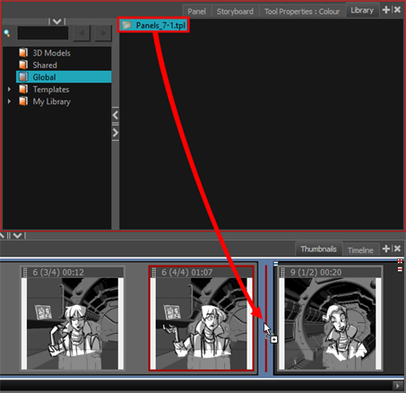 Storyboard Pro 25 Online Help: How to Create and Import Templates