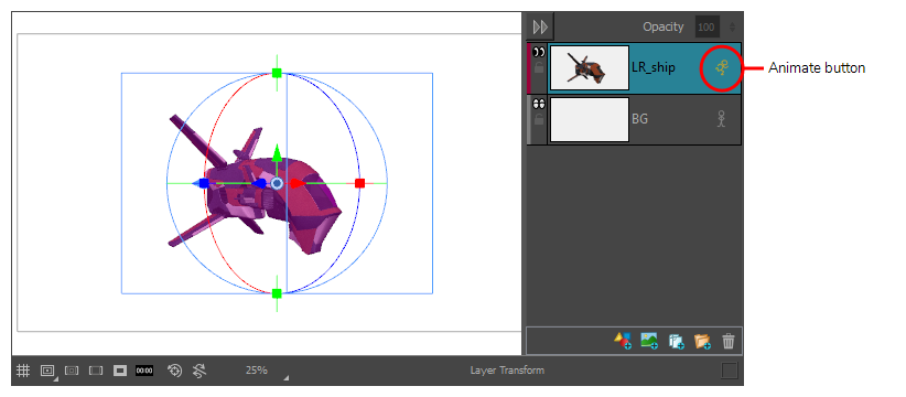 Storyboard Pro 6.0 Online Help: Positioning, Rotating and Scaling 3D Objects